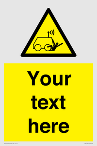 Custom warning run over by operator controlled machine